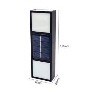 Lámpara Solar de Pared para Exteriores, Impermeable, con Iluminación Superior e Inferior, para Jardín, Patio, Terraza, Balcón - Product Image 2