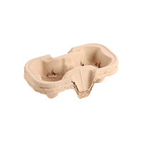 Porte-gobelets jetables en carton ondulé pour 2 gobelets, support biodégradable pour boissons, idéal pour les cafés, les plats à emporter et les restaurants