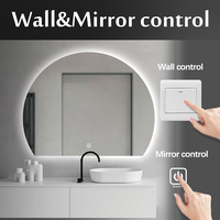 Miroir de salle de bain mural éclairé par LED intelligent sans cadre BOLEN avec rétroéclairage LED, indice de protection IP44 et garantie de 2 ans
