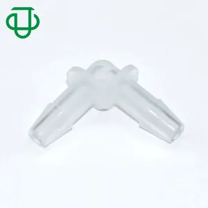 JU Plastic PP 3/16" 4.8mm Hose Barb 90 Degree Right Angle Bend 2 Ways L Shape Barbed End Elbow Hose Connector