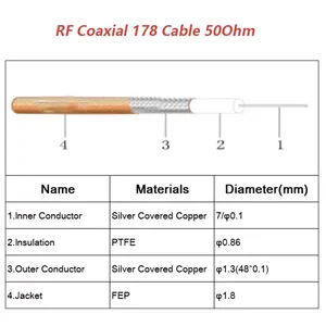1 unidad SMA hembra mamparo a 3 SMA macho enchufe 1 a 3 adaptador divisor RF <span class=keywords><strong>Coaxial</strong></span> RG178 Pigtail Jumper <span class=keywords><strong>WIFI</strong></span> antena <span class=keywords><strong>Cable</strong></span> de extensión - Product Image 4