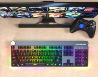 Teclado mecánico inalámbrico Motospeed GK81, ultrafino, 104 teclas, compatible con USB/tipo-c para Android, Windows, escritorio, portátil y PC