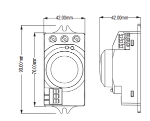 PDLUX-<span class=keywords><strong>Micro</strong></span> <span class=keywords><strong>detector</strong></span> de movimiento para exteriores, <span class=keywords><strong>sensor</strong></span> de posición ajustable de 360 grados, salida de 12V, resistente al agua, HF - Product Image 3