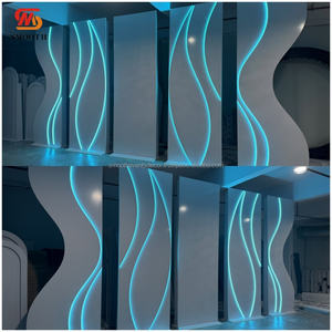 SMOOTH Factory Direct Blue Led PVC <b>Backdrop</b> <b>Stand</b> With Light Strip Wedding <b>Backdrop</b> Decoration For Events - Product Image 4