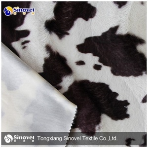 <span class=keywords><strong>Tissu</strong></span> en peluche 100% Polyester avec imprimés de <span class=keywords><strong>vache</strong></span>, peluche courte, velours, animaux, 1 pièce - Product Image 3