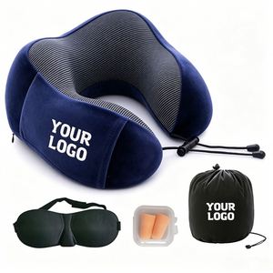 Oreiller de voyage ergonomique en mousse à mémoire de forme de haute qualité pour voiture, avion, événements promotionnels, cadeaux d'affaires, oreillers personnalisés avec logo - Product Image 1