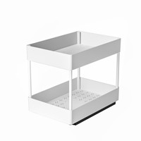 Organisateur de placard coulissant en plastique, étagère de rangement rétractable à un seul niveau, rail d'installation moderne et minimaliste pour armoire