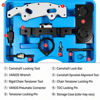 Kit d'outils de calage moteur 9 pièces BMW M52 M54 M42 M50 M56 X3 X5 Série 7, outil d'alignement de la chaîne de distribution, acier à haute teneur en carbone, étui rigide