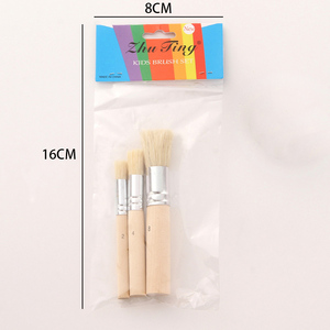 Prix le plus bas, lot <span class=keywords><strong>de</strong></span> 3 pinceaux à huile en poils naturels, manche rond en bois, pinceaux artistiques pour le <span class=keywords><strong>dessin</strong></span> et <span class=keywords><strong>la</strong></span> peinture - Product Image 4