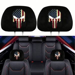 ปลอกหุ้มพนักพิงศีรษะรถยนต์คุณภาพสูงปี 2023 แบบกำหนดเอง ตกแต่งด้วยผ้าสแปนเด็กซ์ลายธงชาติเปอร์โตริโก อเมริกา สำหรับเบาะรถยนต์ - Product Image 4