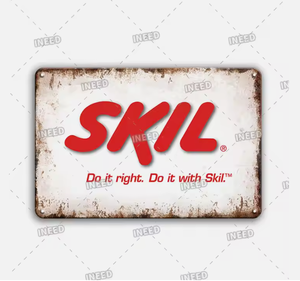 Cổ điển men kim loại tin dấu hiệu nhà để xe dấu hiệu cho nam giới tường trang trí cũ Cửa hàng xe Áp phích dầu và trạm xăng dấu hiệu người đàn ông hang động - Product Image 4