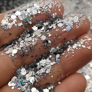 Vente en gros 2025 New Gold PET Mixed Bulk Holographic Chunky Glitter Nail Powder Craft Supplies Tumbler quantité minimale de commande 1kg - Product Image 4