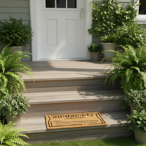 Felpudo de fibra de coco natural de 23.6x15.7 pulgadas, antideslizante, duradero, para exteriores, diseño divertido para regalo de inauguración, para el porche delantero - Product Image 2