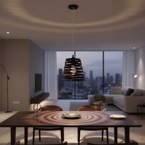 ELSA 1xE27.26 cm Black Pendant <b>Light</b> Stylish Chandelier for Home Decor - Product Image 3