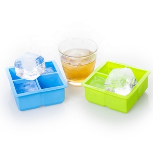 Bandeja de cubitos de hielo de silicona cuadrada <span class=keywords><strong>Jumbo</strong></span>, molde de congelador extragrande para cócteles, café y repostería - Product Image 5