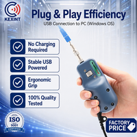 Kexint KIP-600P - Inspektor de Fibra Óptica Portátil USB con Aumento de 400x, Sonda de Inspección OTDR para Redes IP