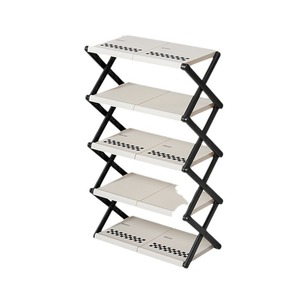 Multi Functional Folding <b>Shoe</b> <b>Rack</b> 50.5cm Cream White Foldable Storage For Home Doorway Dormitory <b>Large</b> Capacity - Product Image 4