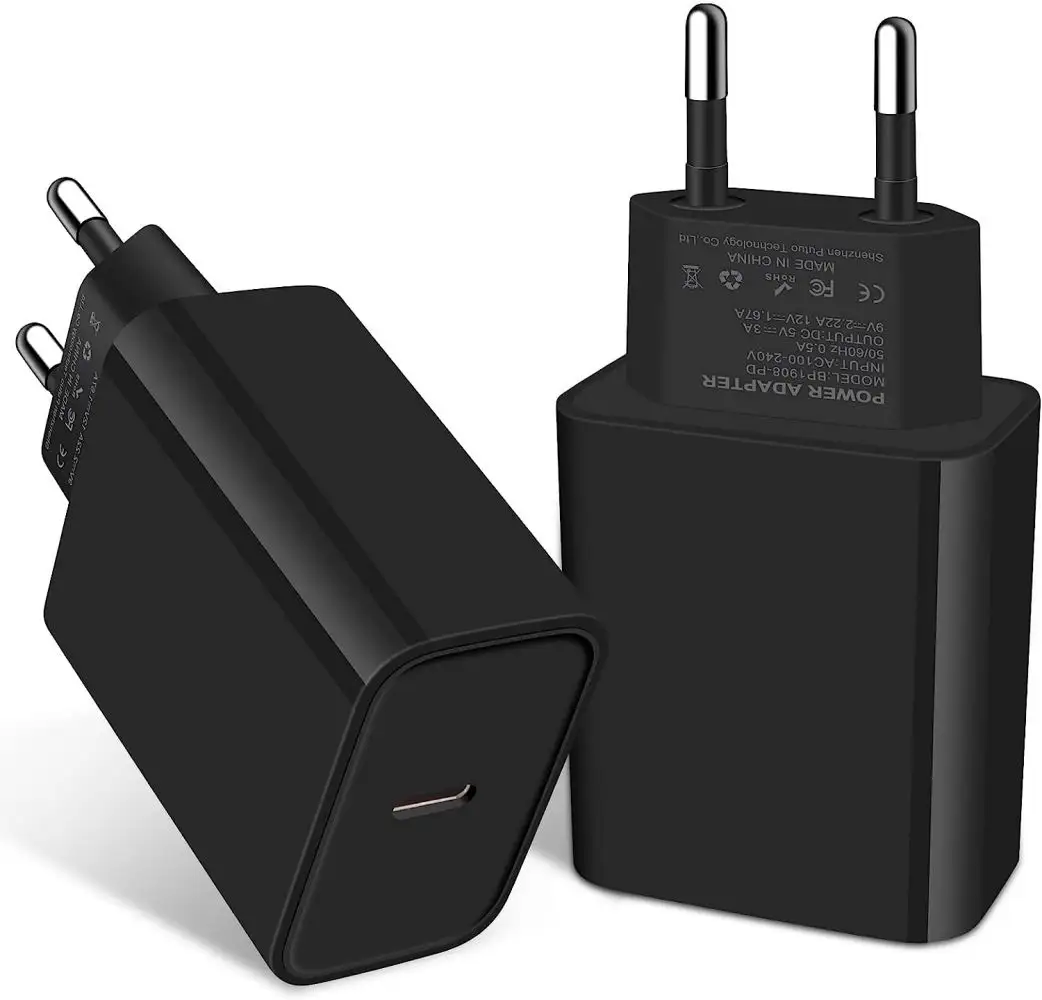 20W Power Adapter for iPhone 15/Plus/Pro/Max iPad MacBook Pro/Air Samsung Galaxy S23/S22 OPP Vivo Xiaomi 20W USB C Wall Charger