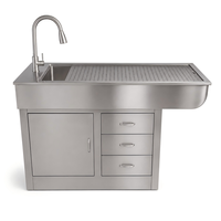 Table de toilettage et de traitement vétérinaire multifonctionnelle XY ACC01 avec robinet intégré et corps en acier inoxydable durable