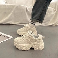 Baskets tendance à lacets pour femme, style « Dad Sneakers », à semelle épaisse, rehaussantes, polyvalentes, printemps-automne 2025