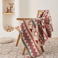 Nouvelle couverture en tricot de style nordique, couleur unie, couverture décorative confortable pour canapé, lit et voyage, vente en gros disponible
