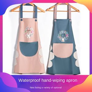 Delantal Impermeable de PVC con Diseño de Dibujos Animados, Impresión Personalizada para Uso en Cocina para Mujeres, Lote Pequeño, Logotipo en la Cintura, Manos Secables - Product Image 2