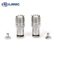 Connecteur femelle UHF LWMC à pince pour câble LMP240 et câble de 5 mm, VSWR 1.2 MAX, corps en laiton plaqué alliage ternaire (3 µm)