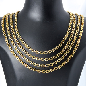 zeadear chunky polished glossy versatile unisex wholesale luxury 18k gold plated <b>chain</b> custom 18k gold necklace - Product Image 2