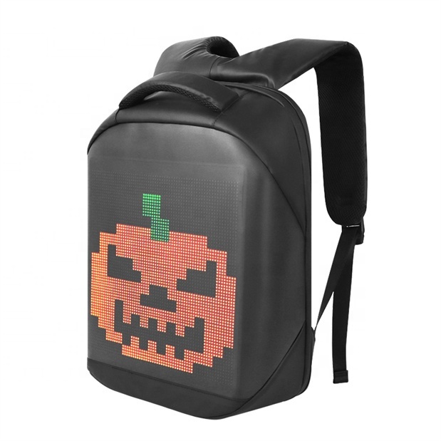 Customized Programable Wi-Fi App Controlled Sign Message Pixel Display Screen Light up Led Backpack With Walking Sign Billboard