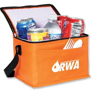 Polyester Tote Waterproof Cooler Picnic Lunch Box Bag Custom Logo Ice Pack Insulated Cooler Bag