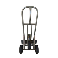 Carretilla de Mano Industrial Plegable de Cuatro Ruedas con Manija Tipo P, Capacidad de 250 kg, para Subir Escaleras, con Recubrimiento en Polvo