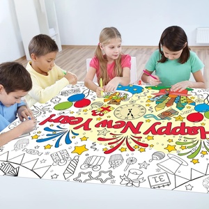 Poster <span class=keywords><strong>de</strong></span> coloriage personnalisé pour le Nouvel An, pages d'activités créatives, bannière, nappe, cadeaux <span class=keywords><strong>de</strong></span> fête pour la famille et les enfants - Product Image 2
