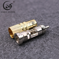 Connecteur RCA plaqué or YIVO, conducteur argenté, connecteur audio-vidéo HIFI pour lecteurs multimédias et équipements audio