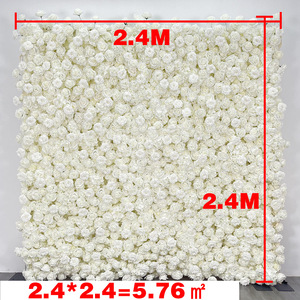 Handmade Trắng 3D vải dựa trên hoa nhân tạo tường cho lễ Tạ ơn ngoài trời trang trí đám cưới xuyên biên giới ngày của mẹ - Product Image 6