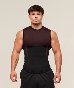 Fitness Men's Fleece Moisture-Wicking Slim-Fit Casual Breathable <b>Tight</b>-Fitting 3D Printed Shirt Running Training - Product Image 2