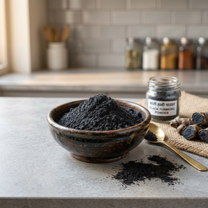 Cúrcuma Negra Molido Fino en Polvo Deshidratado, Materia Prima Herbal de Origen Natural para Alimentos, Bebidas, Cosméticos y Uso Tradicional - Product Image 1