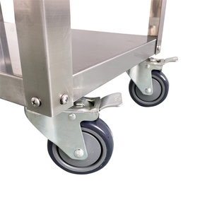 Jincheng Hochwertige Lebensmittel und Getränke Massiver Edelstahl 3 Ebenen Kommerzielle kunden spezifische Küchen wagen Utility Cart - Product Image 4