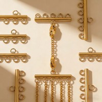 Accessoires de bijouterie en acier inoxydable électroplaqué : fermoirs pour colliers et bracelets, connecteurs de pendentifs, breloques DIY, éléments de conception totem