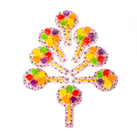 Bonbons en vrac en gros OEM/ODM, bonbons gélifiés personnalisés en forme de moulin à vent, texture moelleuse, saveur fruitée, sucettes