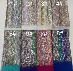 Nouveautés de luxe personnalisé perle broderie Sequin conception broderie dentelle tissu pour <span class=keywords><strong>robe</strong></span> - Product Image 4