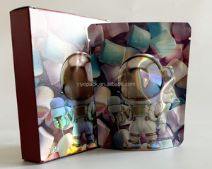 Venta caliente 3,5G 7g 14g 1lb Mylar Bag con Box Set Custom 3,5 Exotic Mylar Bag con caja de embalaje Holograma en stock con <span class=keywords><strong>mi</strong></span> logotipo - Product Image 4