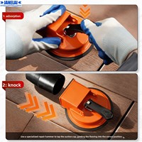 Outil de réparation de jointures de planchers en bois robuste avec ventouse puissante pour le serrage des lames de parquet et de vinyle