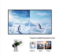 Reproductor de Publicidad LCD Ultra Delgado de 43 Pulgadas para Montaje en Pared Interior, Señalización Digital y Pantalla para Exhibición Comercial de Alimentos y Cosméticos