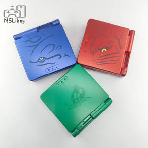Carcasa Completa de Repuesto para GBA <span class=keywords><strong>SP</strong></span> <span class=keywords><strong>Gameboy</strong></span> <span class=keywords><strong>Advance</strong></span> <span class=keywords><strong>SP</strong></span> con Lente Nuevo Diseño de Rayquaza Verde - Product Image 1