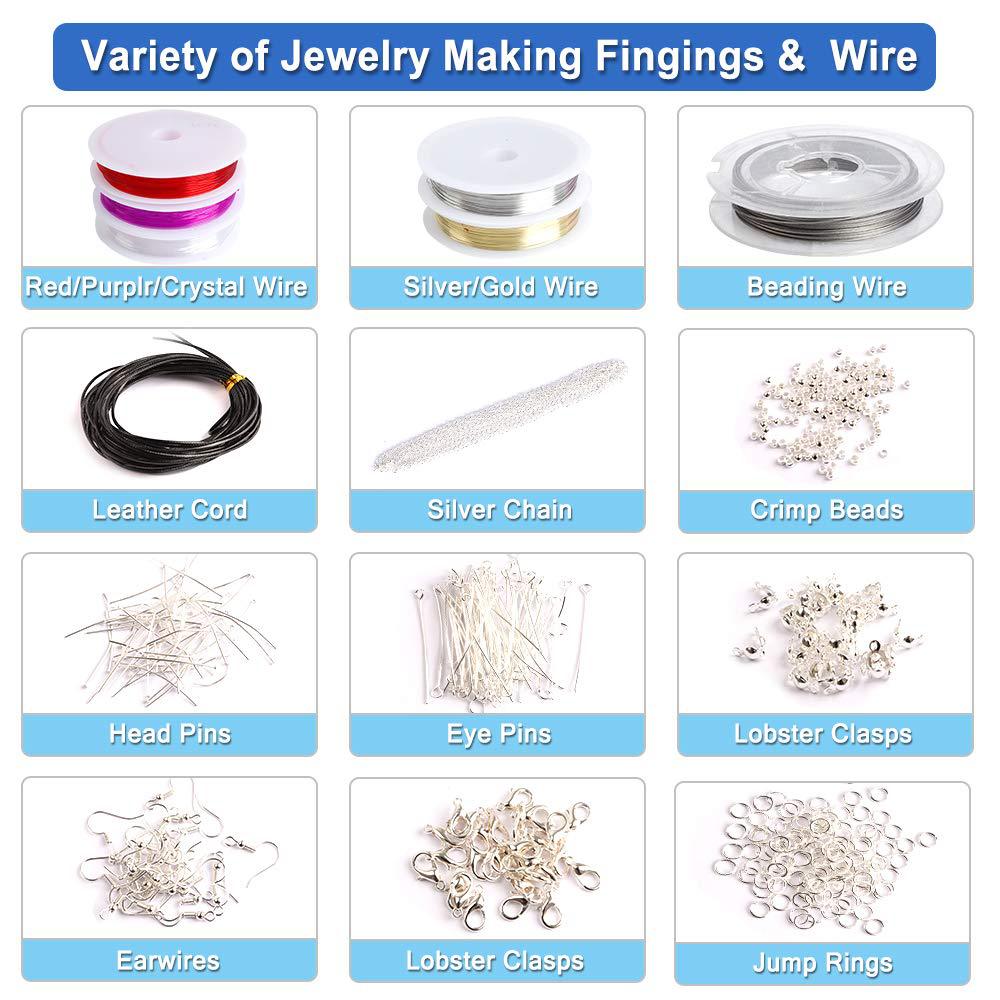 Hot Sell Necklace Bracelets Earrings Making Repair Tools Jewelry Findings Crystal DIY Jewelry Making Supplies Kit for Girls