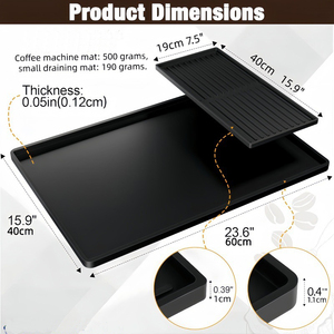 Çok fonksiyonlu 2-in-1 silikon kahve makinesi Mat ve bulaşık kuru Mat Bar tepsi drenaj paspaslar ve ev kullanımı için pedleri masa Placemat - Product Image 2