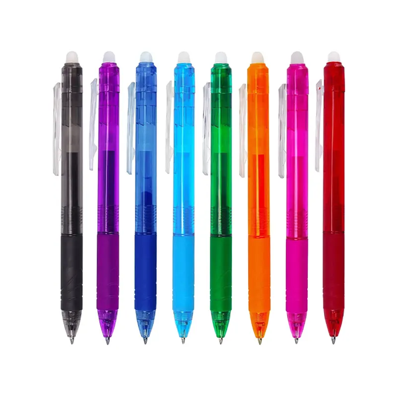 BECOL ใหม่สีความร้อน Erase ปากกาหลายสี 0.5/0.7 มม.Erasable พลาสติกเจลหมึกปากกายางลบสําหรับนักเรียน