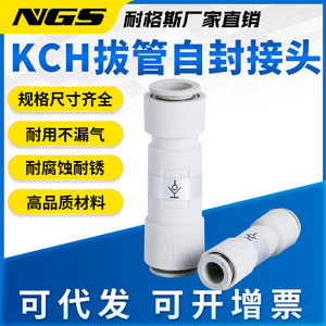 Raccord pneumatique auto-étanche Kch Quick Connector Kch04 06 08 10 12 00 pour tuyau d'air - Product Image 4