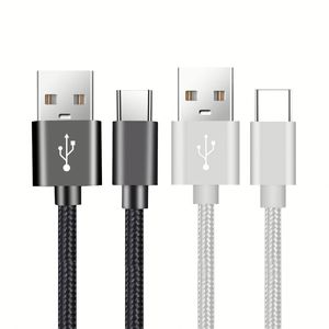 Wholesale Factory High Quality 1M 2M <b>USB</b> <b>C</b> <b>TYPE</b>-<b>C</b> Nylon Fast Charging Phone Charger <b>USB</b> Data <b>Cable</b> for Phones Tablet - Product Image 1