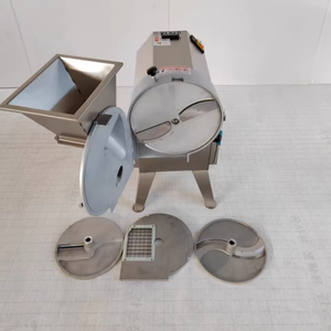 Cortadora de Verduras Eléctrica Comercial de Acero Inoxidable, Totalmente Automática, Fácil de Usar, Rebanadora de 220V para Hogar y Restaurante, Corta Eficientemente - Product Image 1